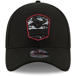 Rare Men's 2019 Houston Texans ALT BLACK New Era Salute To Service 39Thirty Hat